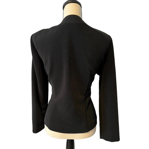 Vintage JESSICA HOWARD Black and White Striped Blazer Jacket, Sz 14 Petite - Picture 4 of 5